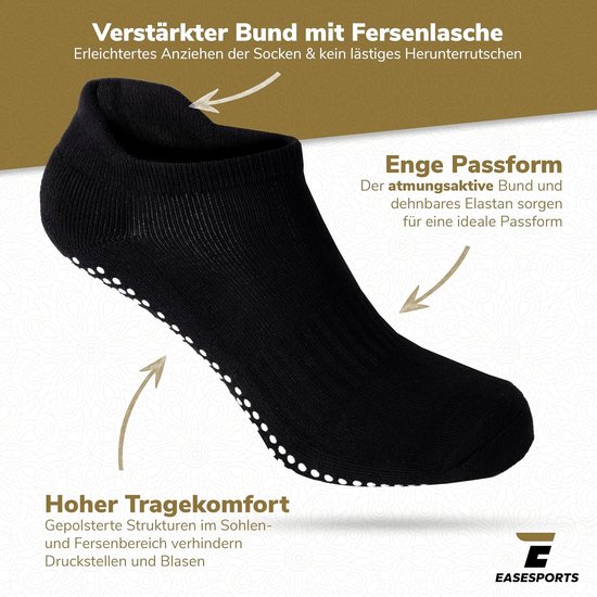 Antislip Sokken voor Yoga & Pilates (2 Paar) - Universele Maat — afbeelding 3