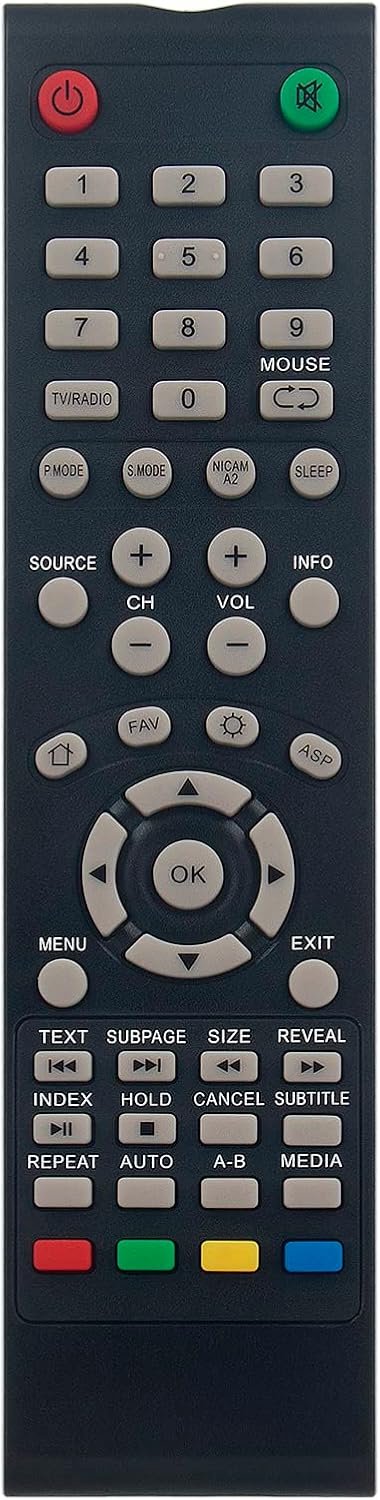 Universele afstandsbediening geschikt voor Nikkei/Q-Bell TV NU4318S NH3218S NF4012 NH2414 NU5018S QT24A02(V.3) QT40K03 QT43K03 QT40S02 QT55K03 QT24D03 QT55K03 QT24D003 2 QT3. 2S02