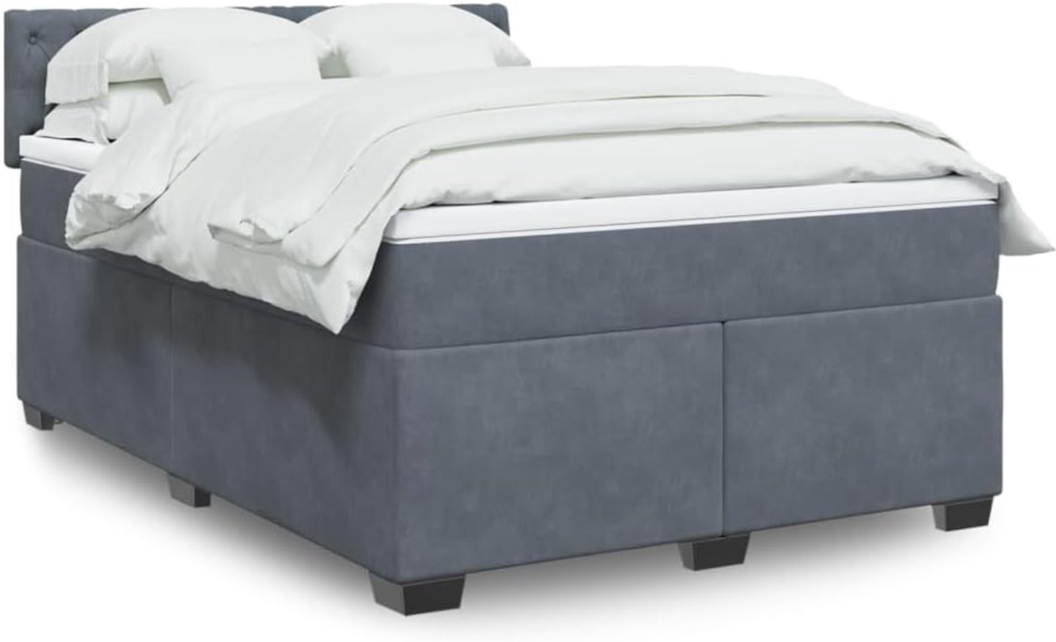 Boxspring pocketveringmatras donkergrijs 160x200 cm