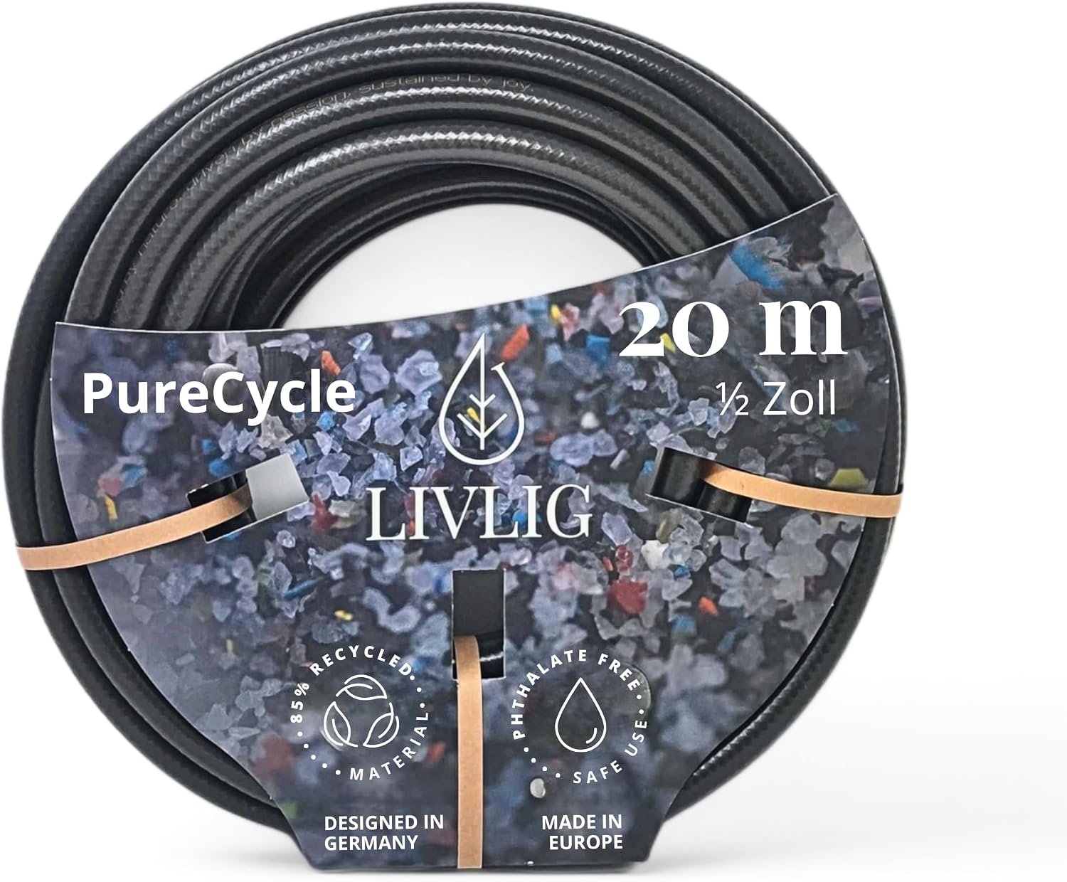 Duurzame Tuinslang 20m - 1/2 Inch - Gemaakt van 85% Gerecycled Materiaal
