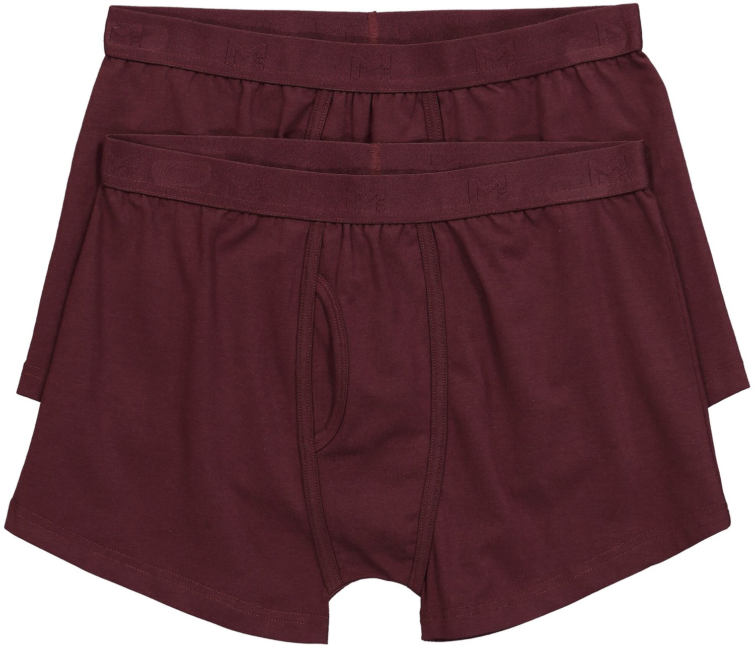 Men Plus - Heren - Heupbroek FLEXLASTIC® buikfit set van 2 onderbroek - Wijnrood - Maat 3XL