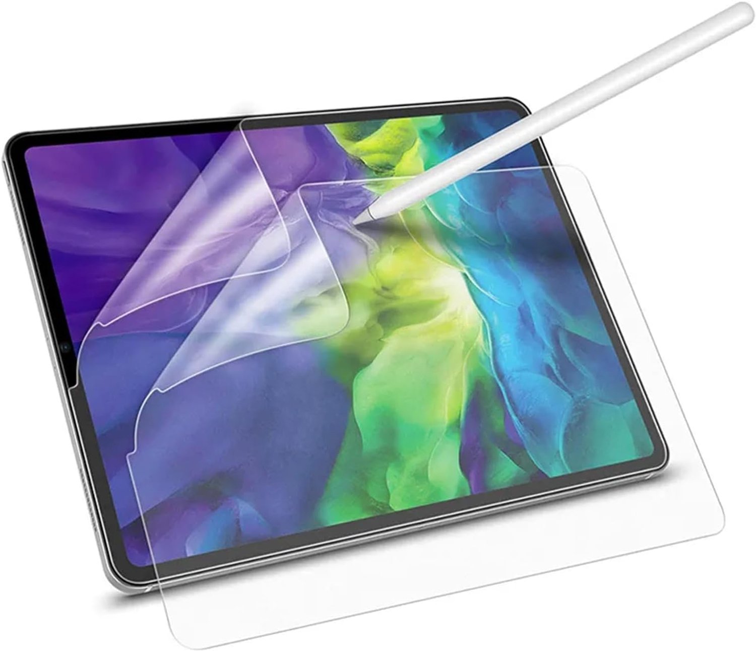 2 stuks papieren matte beschermfolie voor Lenovo Tab P12/Lenovo Idea Tab Pro 12,7 inch, papierachtige PET-papierfolie om te tekenen, schrijven, compatibel met S-pen, niet-verblindend