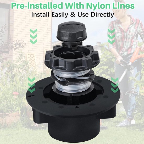 C5-2 Maaikop voor STIHL Grastrimmers, Fadenkopf voor Stihl FS40 FS45 FS46 FS50 FSE60 Motorsense Toebehoren Autocut C 5-2 Fadenspule Vervangend Onderdeel 2,0mm Maaifaden Toebehoren — afbeelding 3