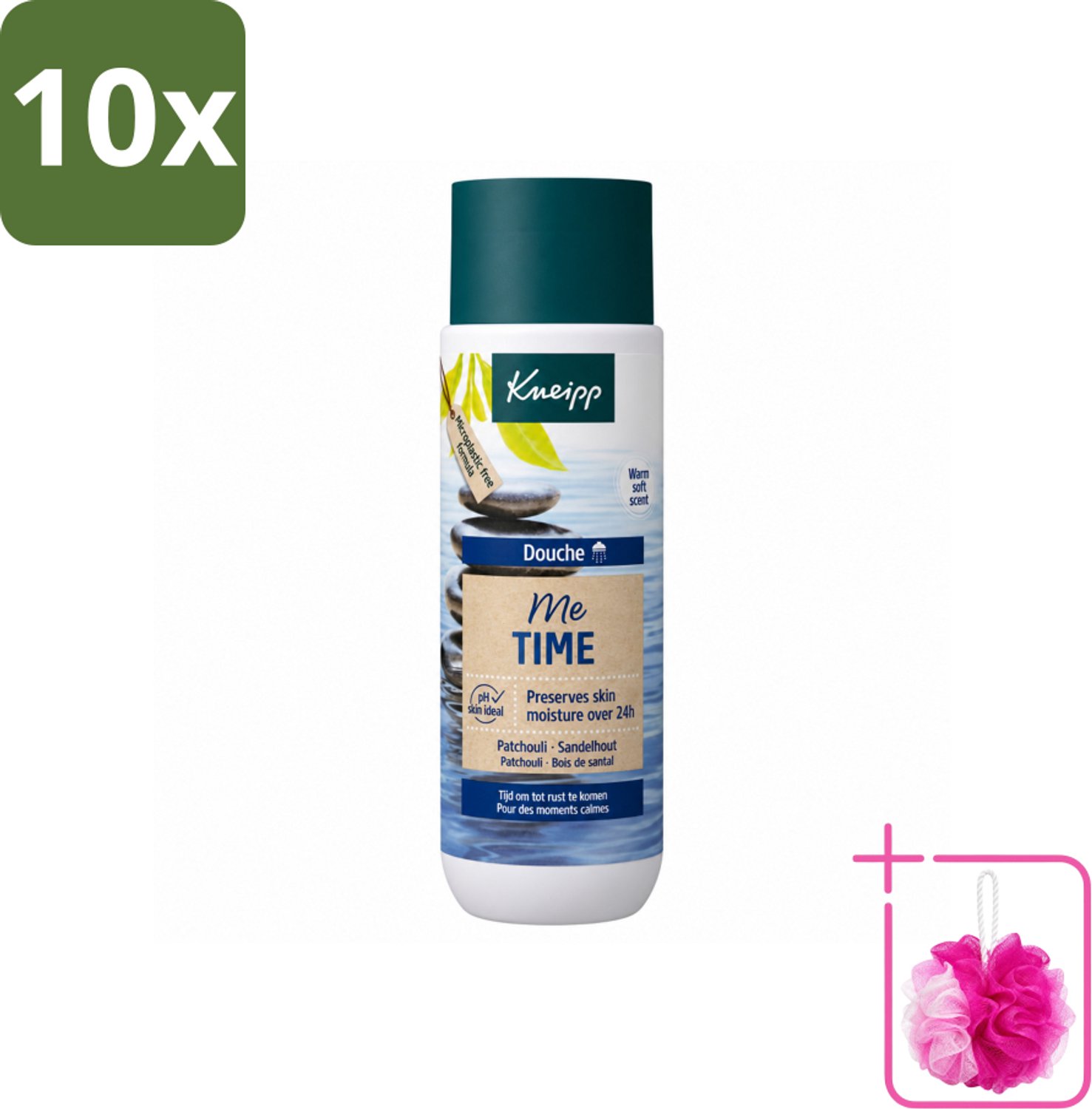 10 x Kneipp - Douchegel - Me-Time - 200 ml - Bulkverpakking - Douchegel - Douchemop - Ontspanning