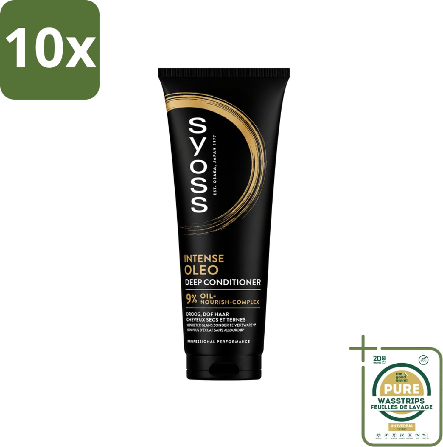 10 x Syoss - Intense Oleo - Deep Conditioner - Voedt & Verzacht - 250 ml - Wasstrips - Haarvoeding - Haarverzorging - Haarzacht - Haarpluis - Haarverzacht