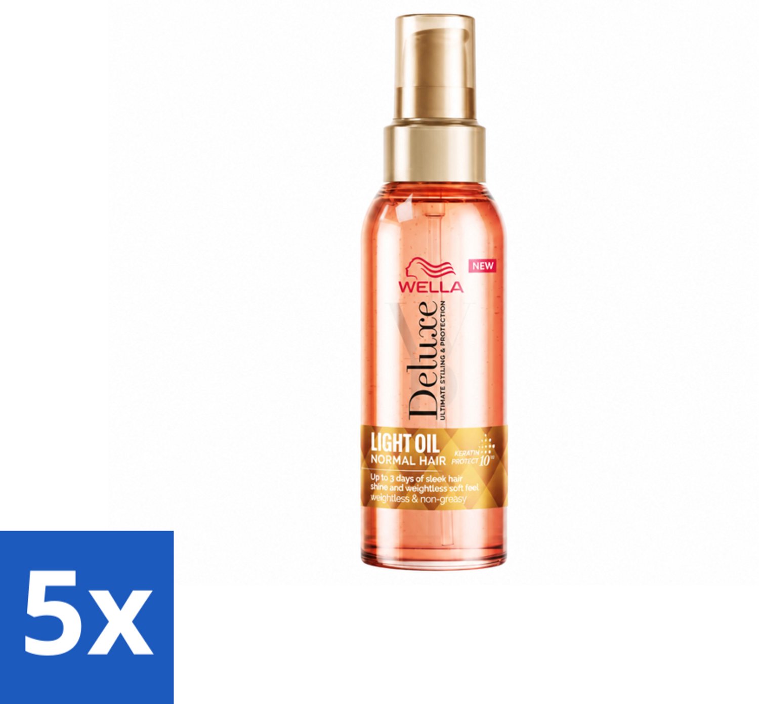 5 x Wella – Deluxe Oil Light – Haarolie – 100 ml - Voordeelverpakking - 5 stuks