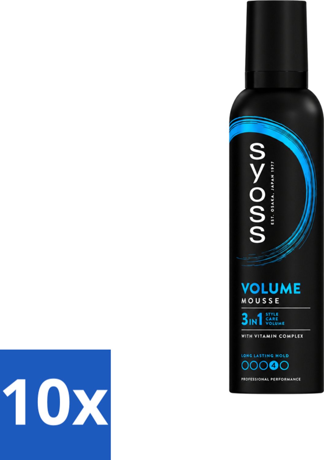 10 x Syoss - Volume - Haarmousse - Langdurige Volume - 250 ml - Voordeelverpakking - 10 stuks