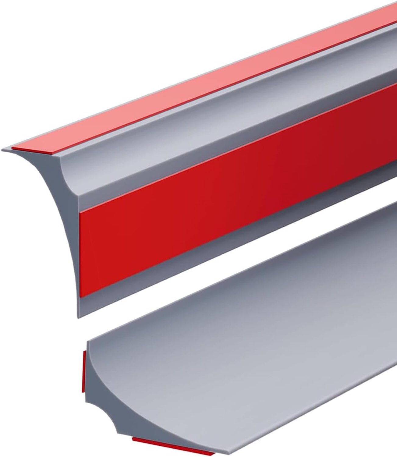 Afdichtstrip Voor Douchebak, Randtrim Voor Bad/Wastafel Kierafdichting, Waterkerende Drempelstrip Voor Natte Ruimtes,Twee Zelfklevende Achterkant,Grijs,3.5cmx1.5cmx8M