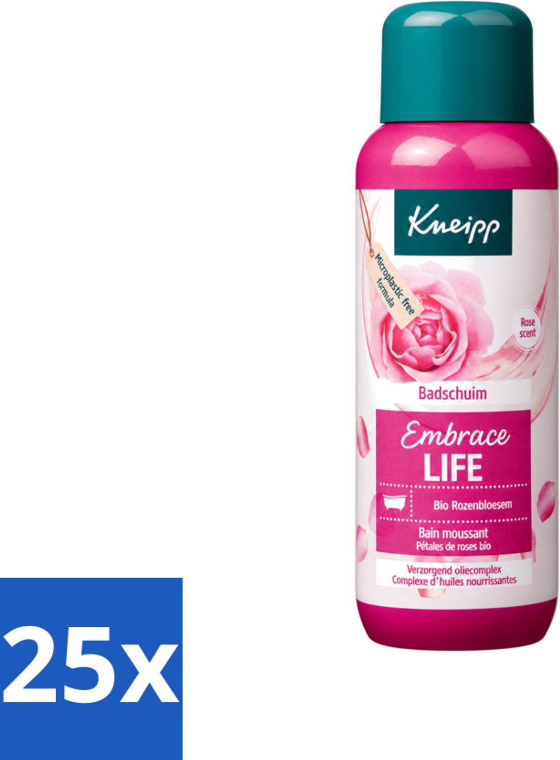 25 x Kneipp - Badschuim - Embrace Life - Anti-Aging verzorging - 400 ml - Voordeelverpakking - 25 stuks