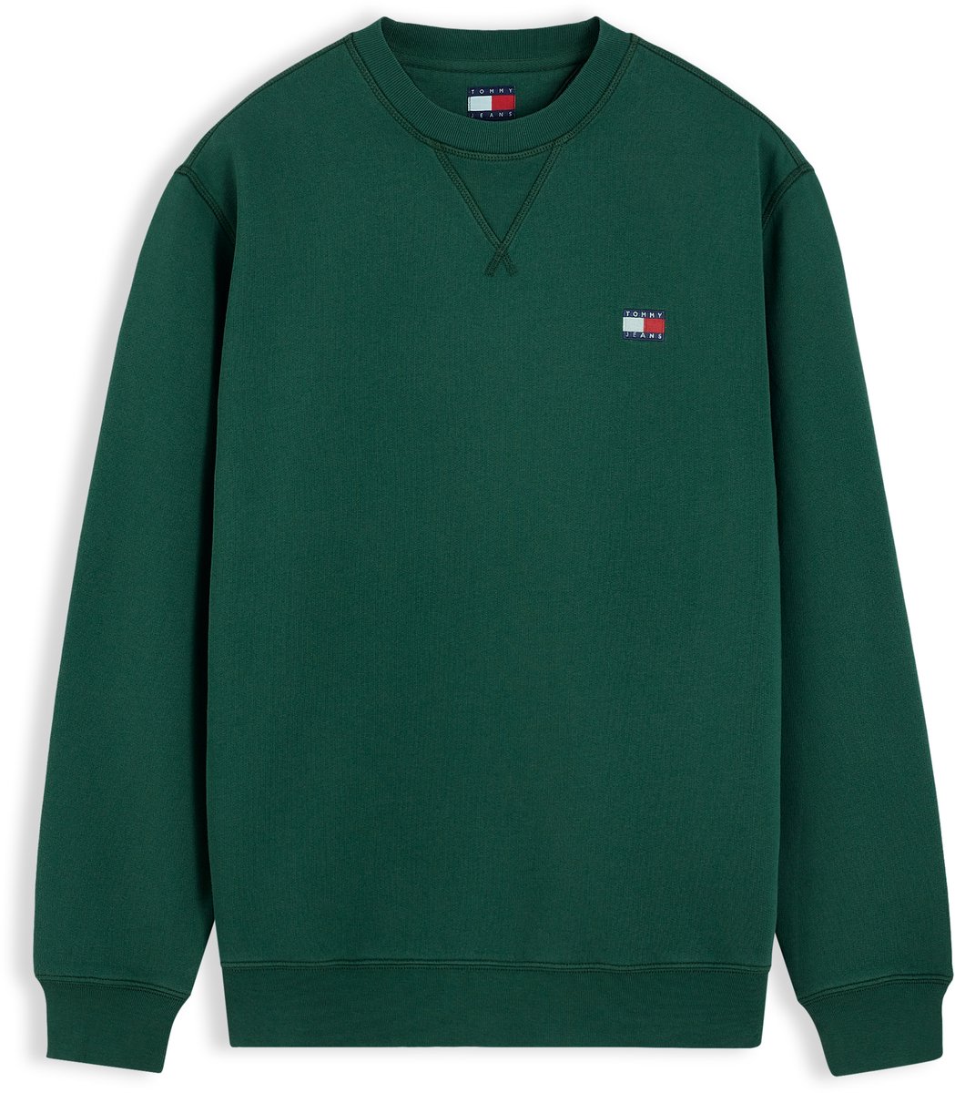 Tommy Jeans Trui Tjm Reg Badge Crew Ext Dm0dm23607 Mbm Velvet Mannen Groen