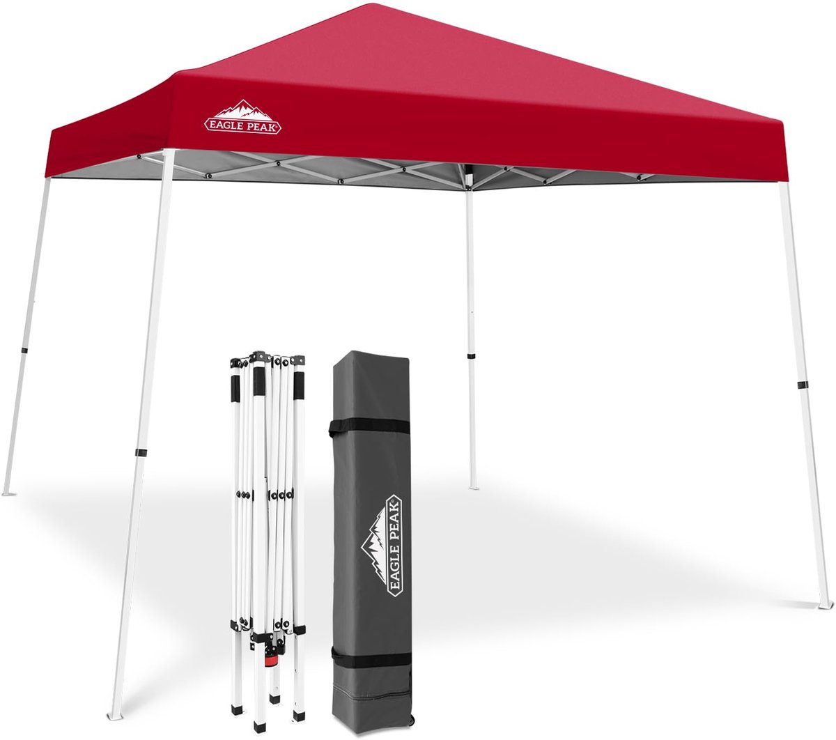 EAGLE PEAK 3 m x 3 m schuine poot pop-up luifeltent, instant outdoor luifel, eenvoudige set-up opvouwbare schuilplaats - ShopVlot