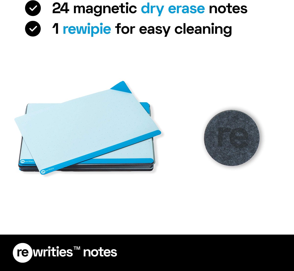 Rewrities Notities - 24 Dry Erase Magnetische Kaarten 10 x 15 cm - ShopVlot