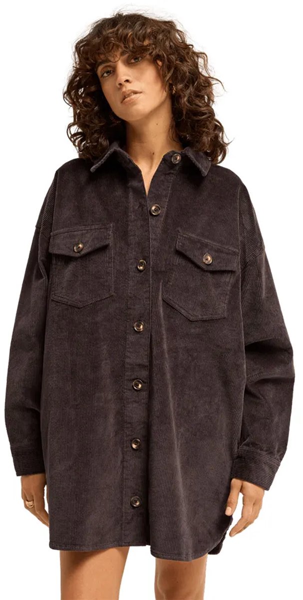 Billabong Winter Ocean Lang Mouw Jurk M Vrouw Zwart