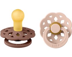Bibs Boheme Pacifier - Maat 1 - Fopspeen - 2 - Woodchuck / Blush - 2 stuks