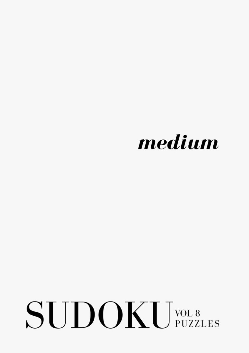 Medium Sudoku - The White Series: Pretty Minimal Travel Size Sudoku A5 - ShopVlot