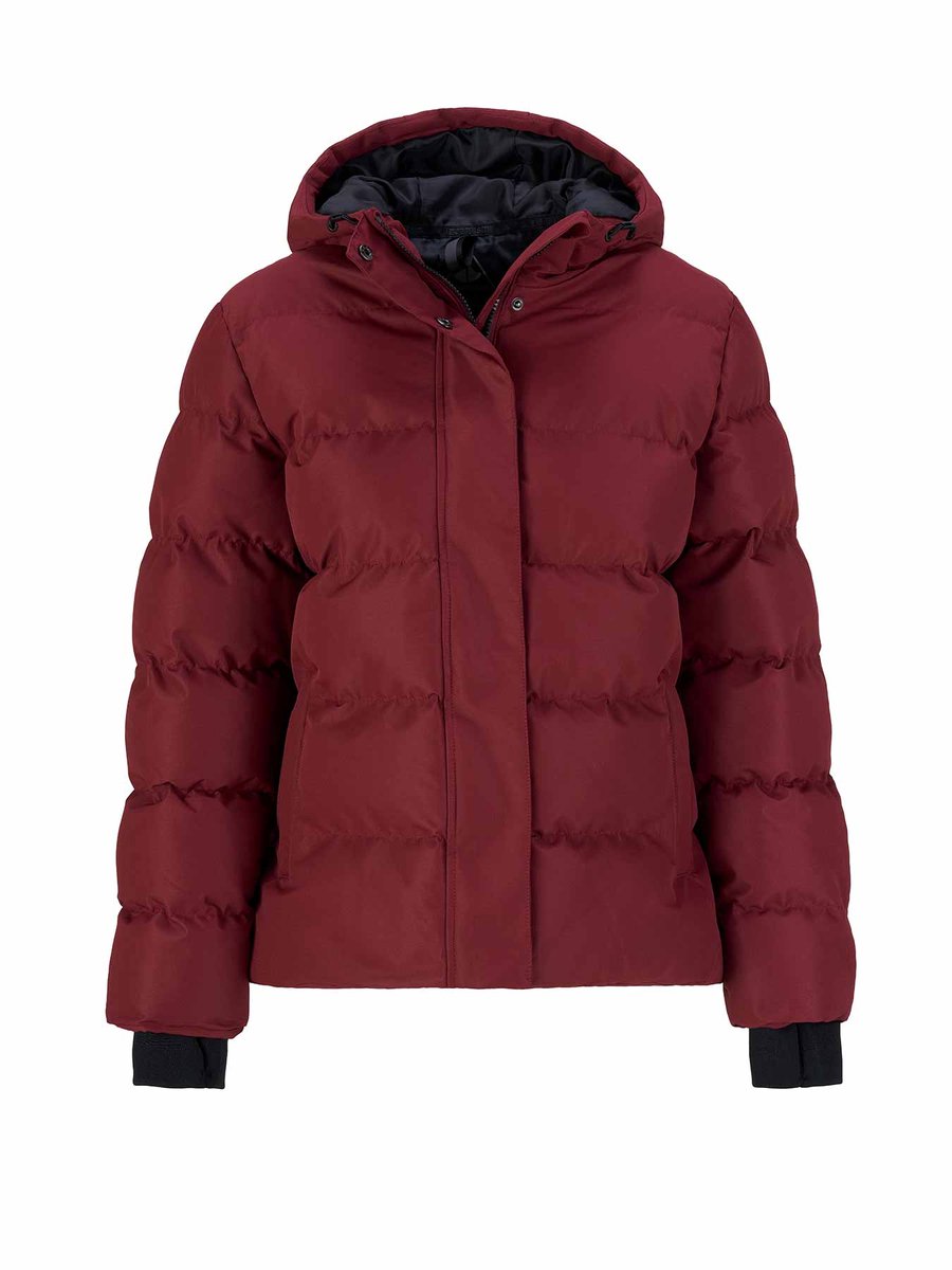 BJØRNSON Ysa Padded Winterjas Dames - Winddicht - Maat 36 - Bordo