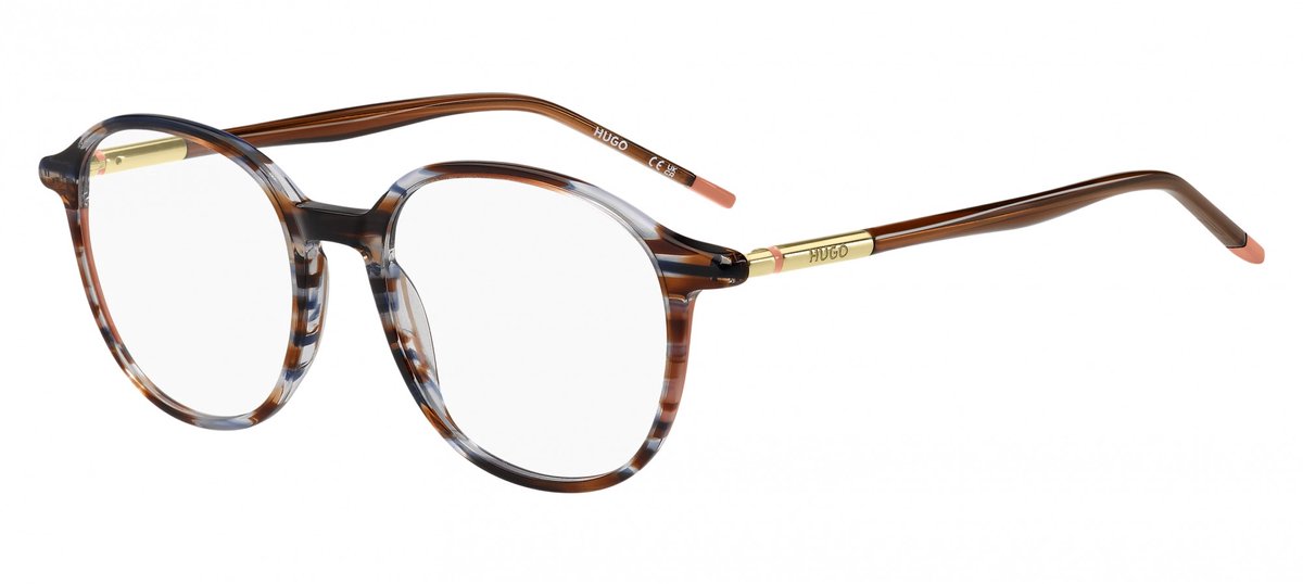Hugo HG 1380 Brown striped orange 51/18/140 WOMAN Brilmonturen