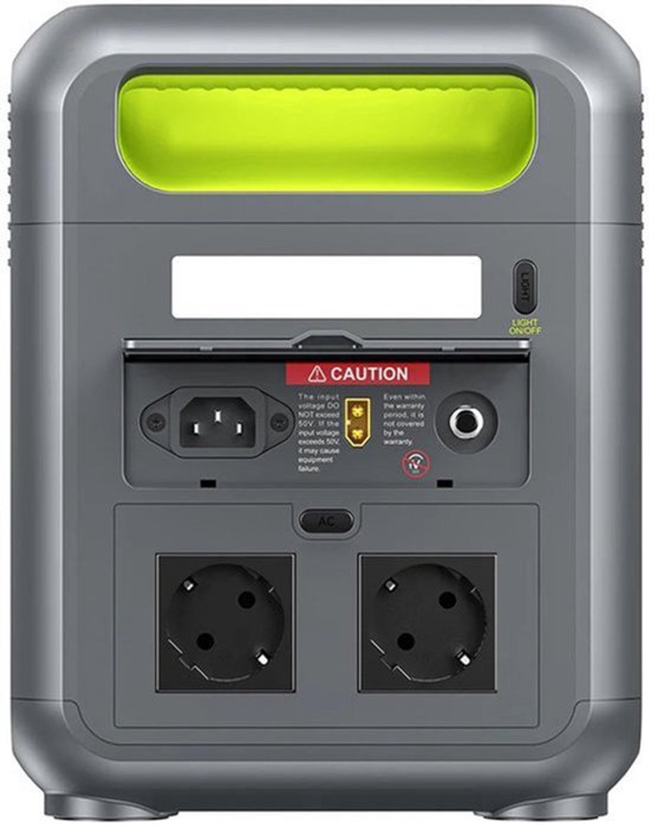 Powerstation - Stroomgenerator - Powerbank - Draagbare - LiFePO4 Back-up Energiebron - 1024Wh - 1200W - Pure Sine Wave – Camping Accu – Solar Oplaadbaar - USB & AC Uitgangen