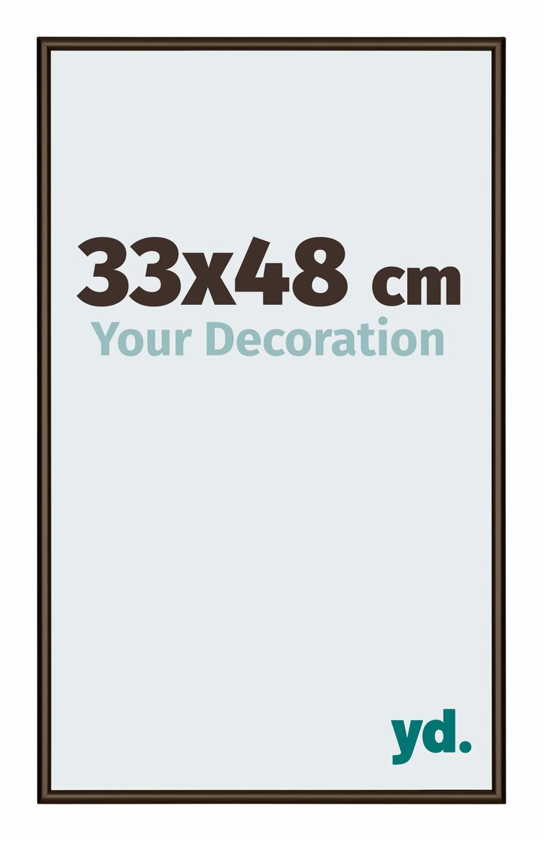 yd. Your Decoration - Fotolijst 33x48 cm - Aluminium - Walnoot Structuur - New York