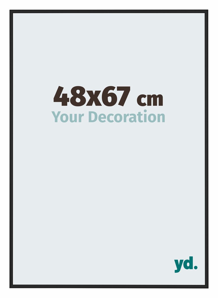 yd. Your Decoration - Fotolijst 48x67 cm - Aluminium - Zwart Hoogglans - Miami
