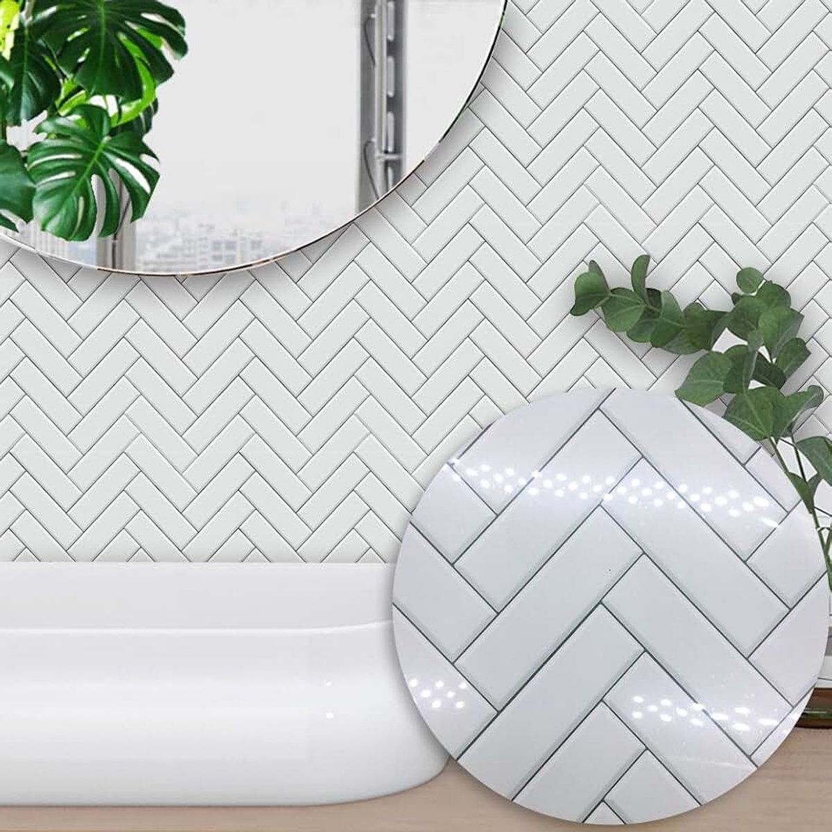 Dailygoods- Vinyltegels Zelfklevend 20 x 20 cm - Muurstickers - Wandtegels - Decoratie - Keuken/Badkamer - Eenvoudig aan te brengen - Muursticker