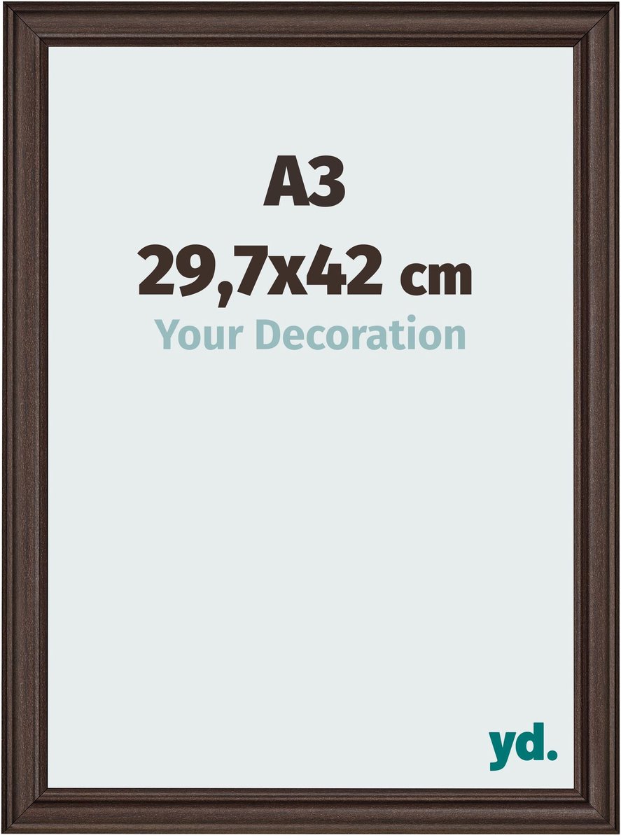 yd. Your Decoration - Fotolijst A3 29,7x42 cm - MDF - Eiken Donker - Lazio