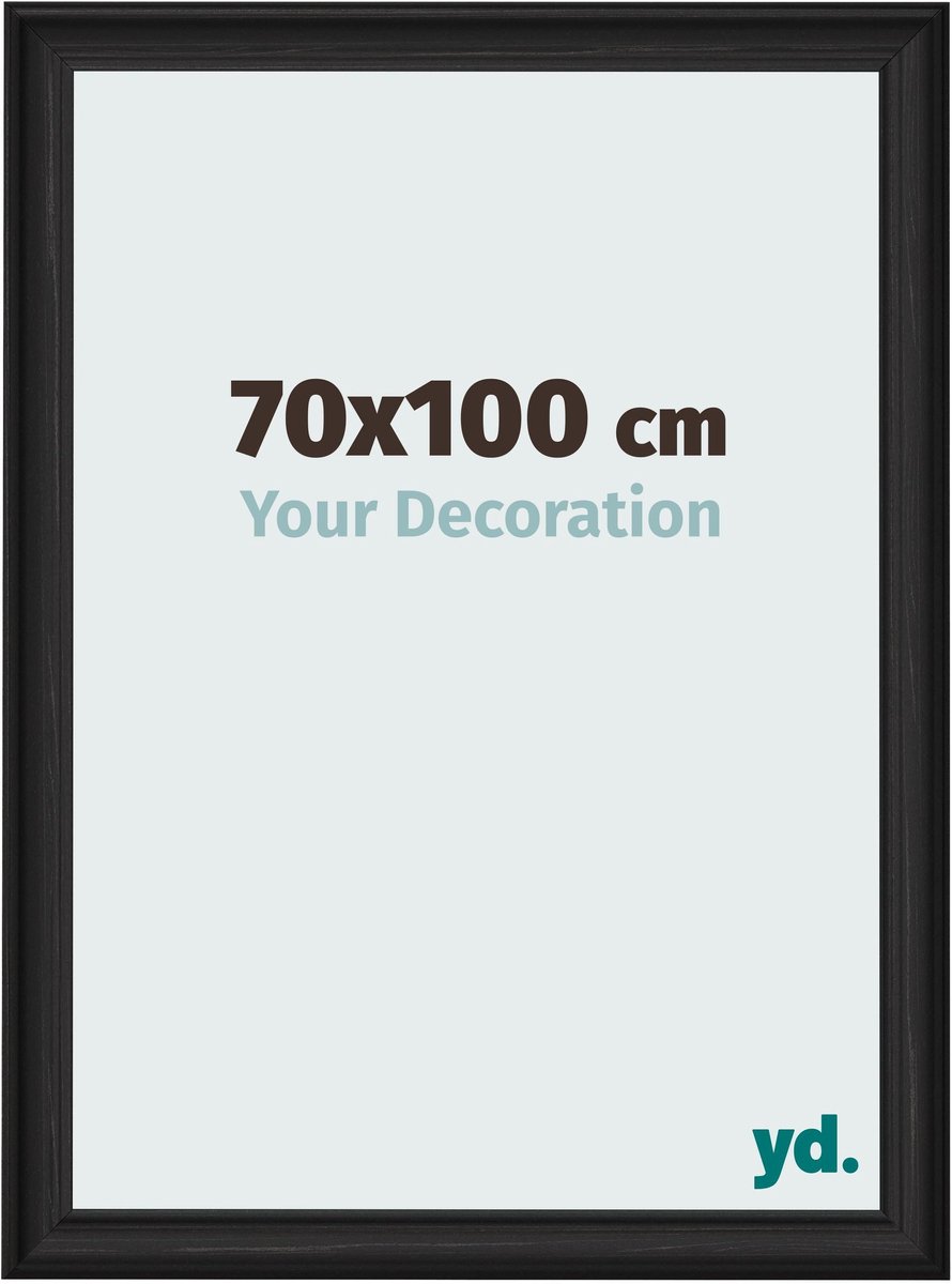 yd. Your Decoration - Fotolijst 70x100 cm - MDF - Zwart Houtnerf - Lazio