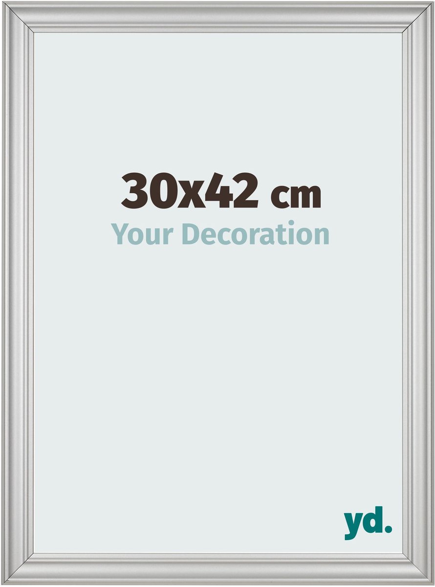 yd. Your Decoration - Fotolijst 30x42 cm - MDF - Zilver Mat - Lazio