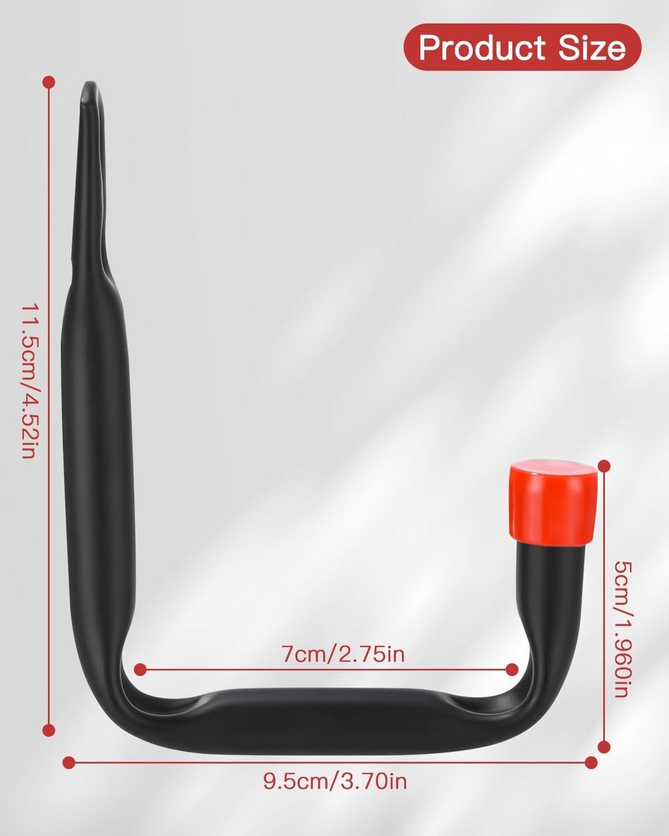 Ophangsysteem tuingereedschap - Grijs - Set van 6 stuks - Robuust Stalen J-haken voor Garage en Schuur
