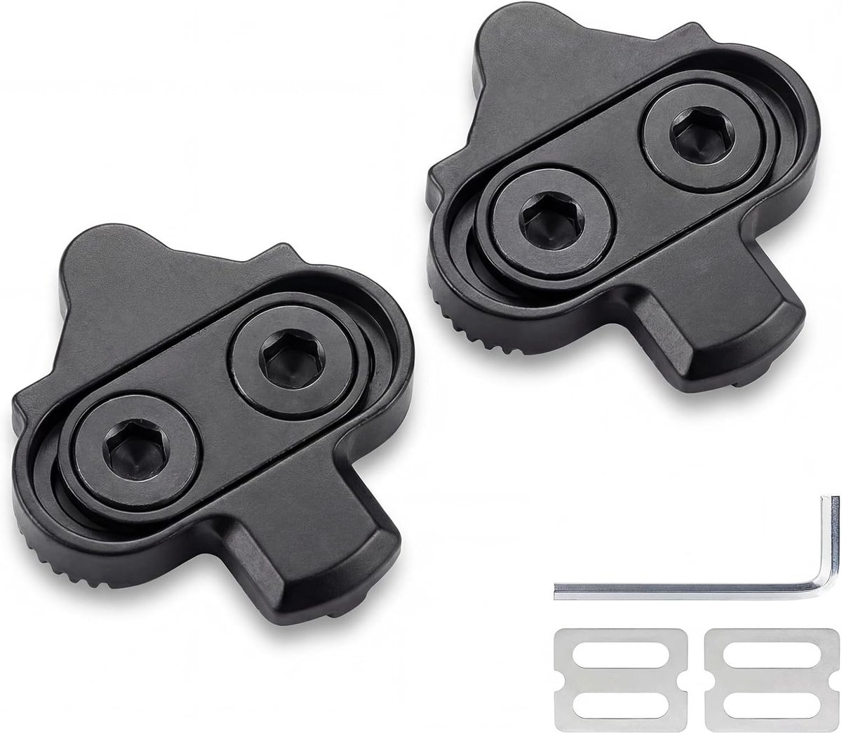 Cleats voor Shimano Pedalen, Antislip Cleat-Platen, 12° Float, Geschikt voor MTB en Indoor Fietsschoenen