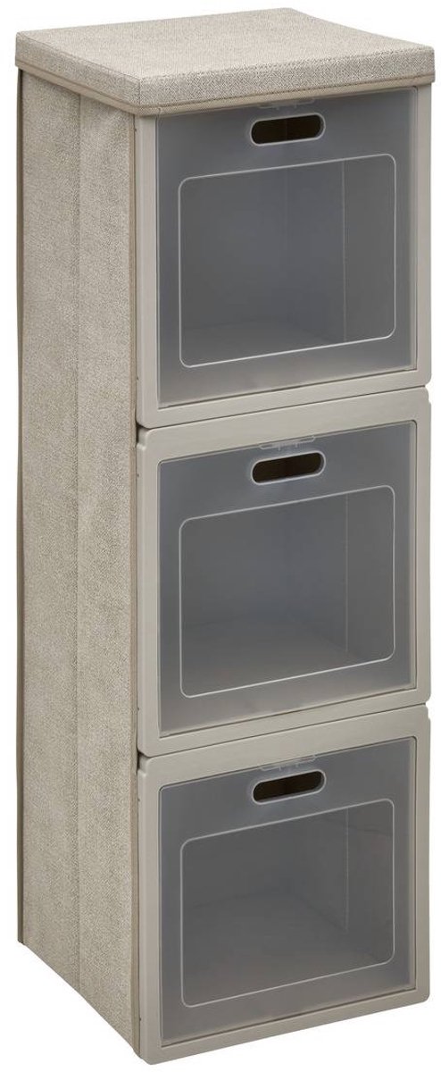 Rangement 3 cases pliable Cube'N Door 30,5x91cm beige