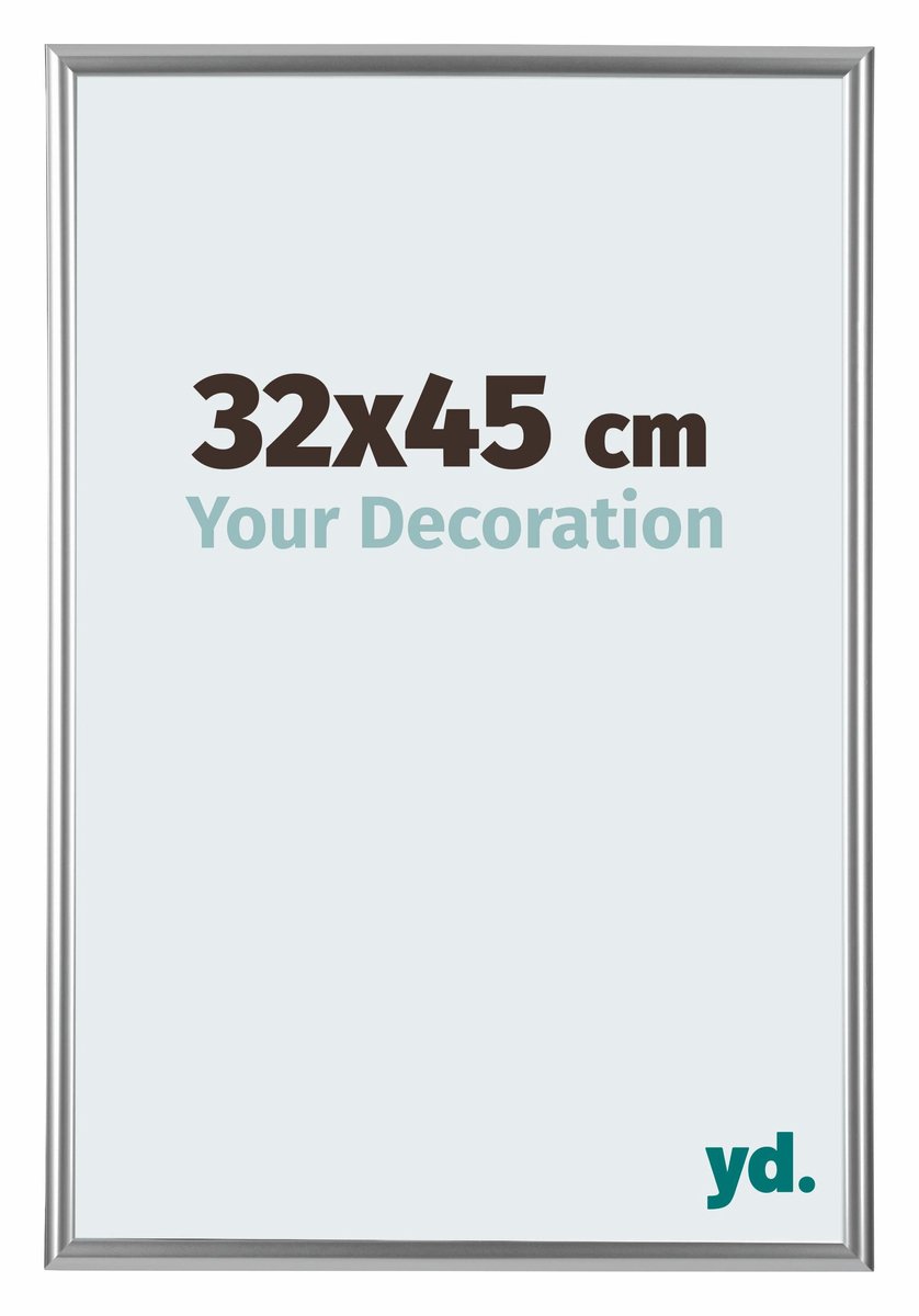 yd. Your Decoration - Fotolijst 32x45 cm - Kunststof - Zilver - Bordeaux