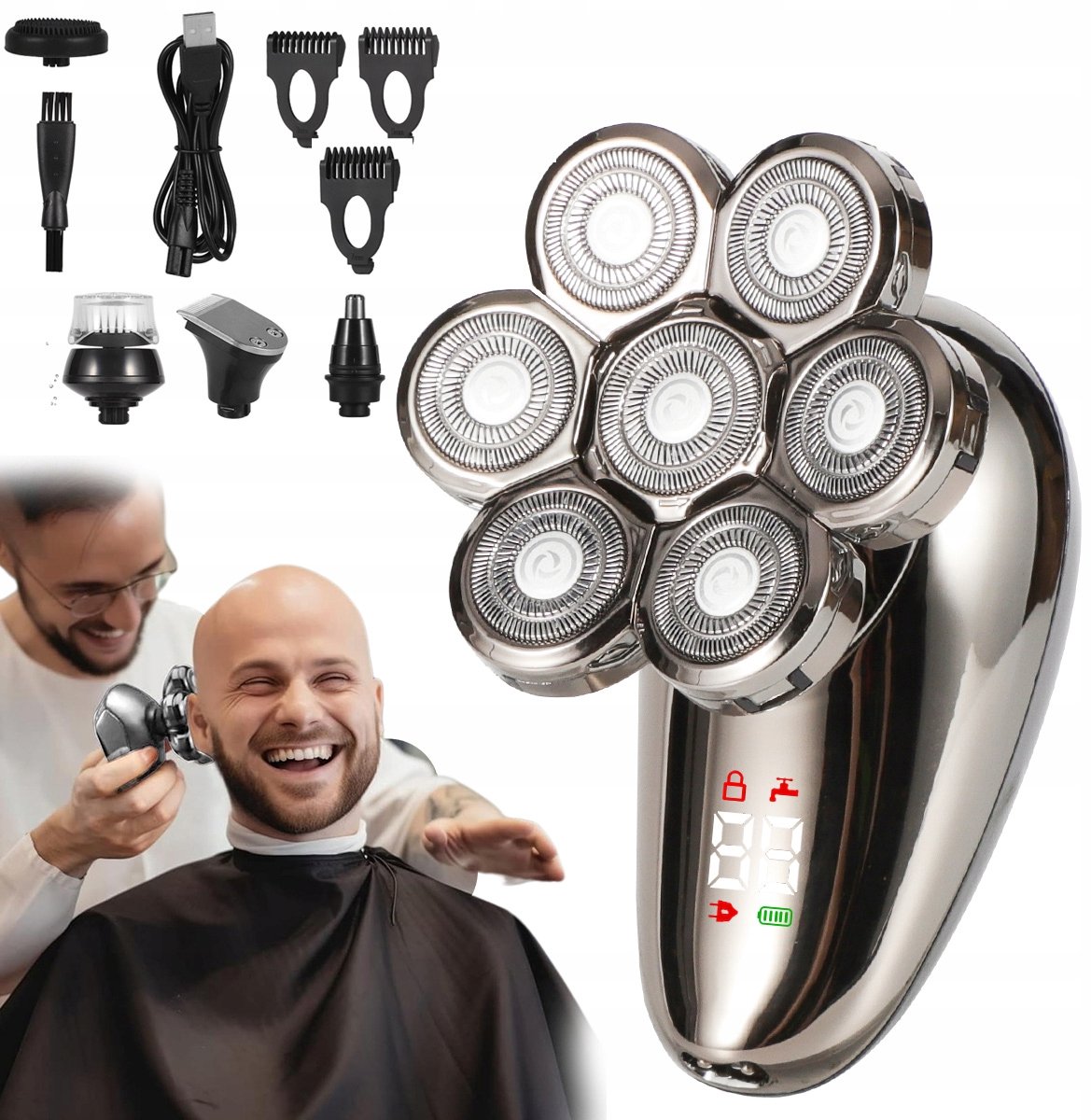 Elektrisch Scheerapparaat Mannen - Hoofd & Baard Trimmer - Waterdicht