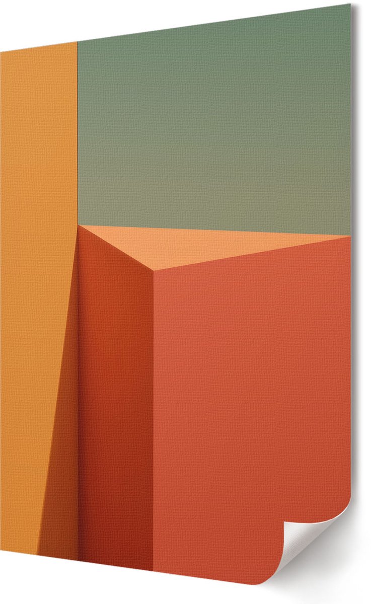 Coloray Canvas Poster Polycanvas - Artistiek Contrast, Fotografie - A2 - Wit Patroon - Rechthoek - Wandkunst - Woonkamer, Slaapkamer, Kantoor - Modern