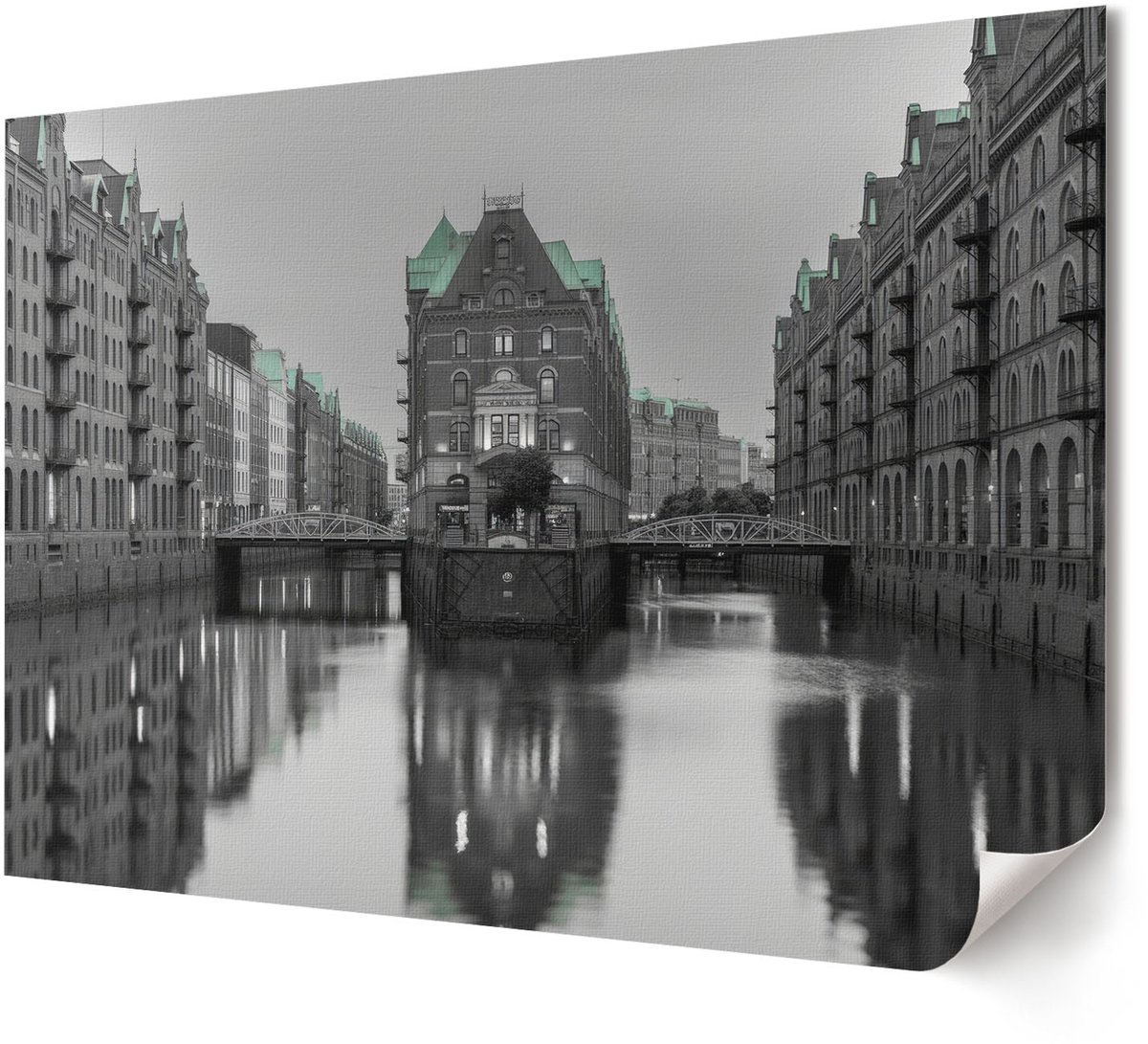 Coloray Polycanvas Wandposter - Moderne Architectuur, Schilderen - A4 - Oranje Wandposter - Rechthoek - Wandkunstwerk - Woonkamer, Slaapkamer, Kantoor - Minimalist