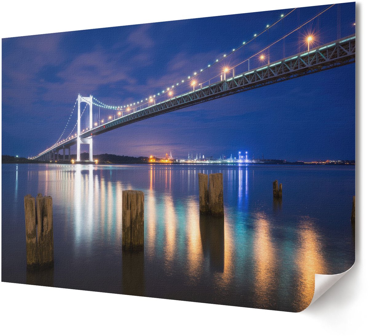 Coloray Polycanvas Wandposter - Sterren 'S Nachts, Zwart - A4 - Zwart Wanddecoratie - Rechthoek - Wandkunstwerk - Slaapkamer - Modern