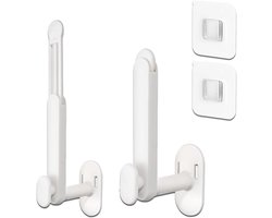 INCAUCA 2 Pack Paper Towel Holder Glue,Peel and Stick Retractable Paper Towel Rack Under Cabinet,Kitchen Napkin Tissue - ShopVlot