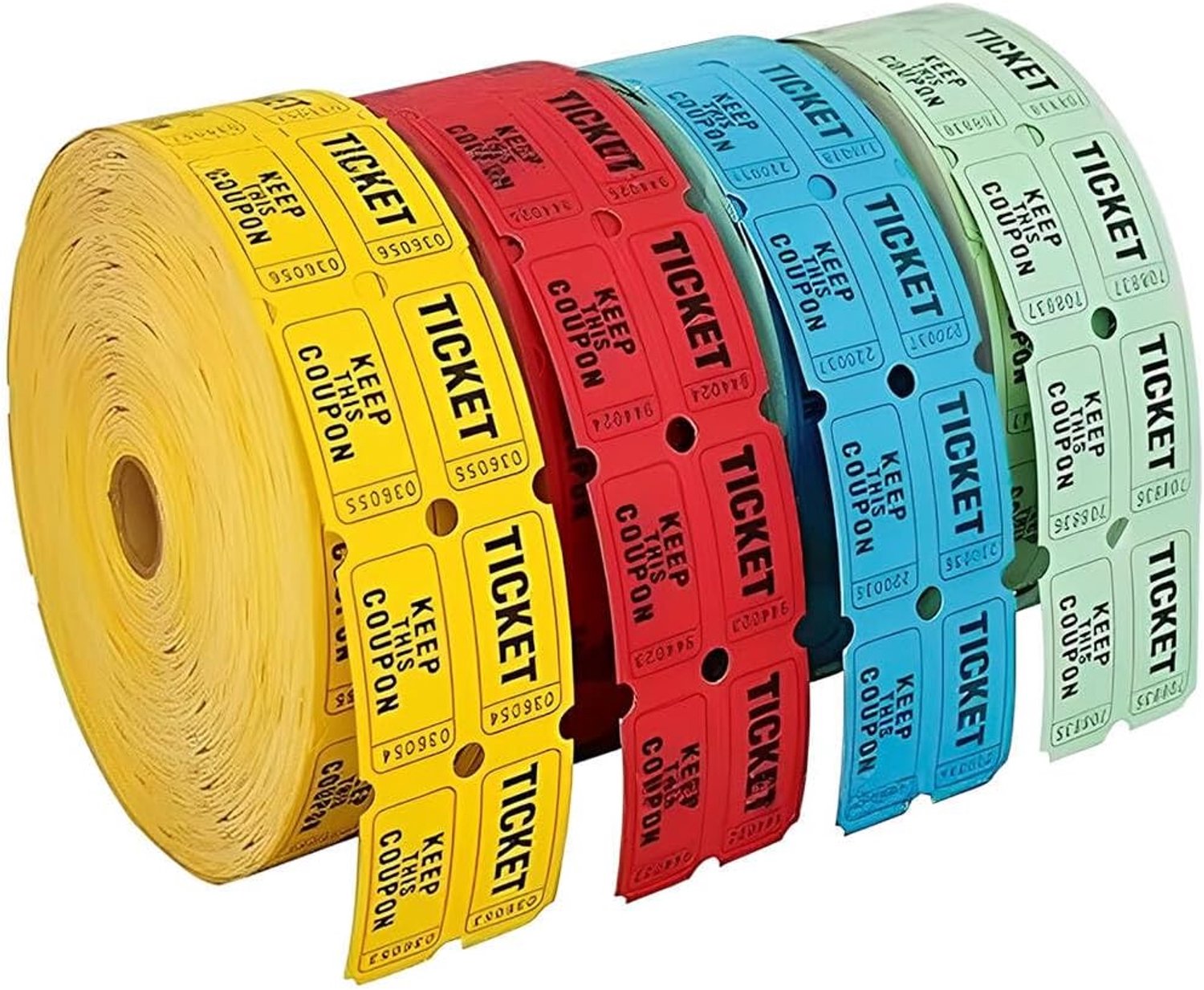 Genummerde tombola, 4 rollen 800 stuks genummerde tombola-tickets, enkele ticketrol voor feestevenement - ShopVlot