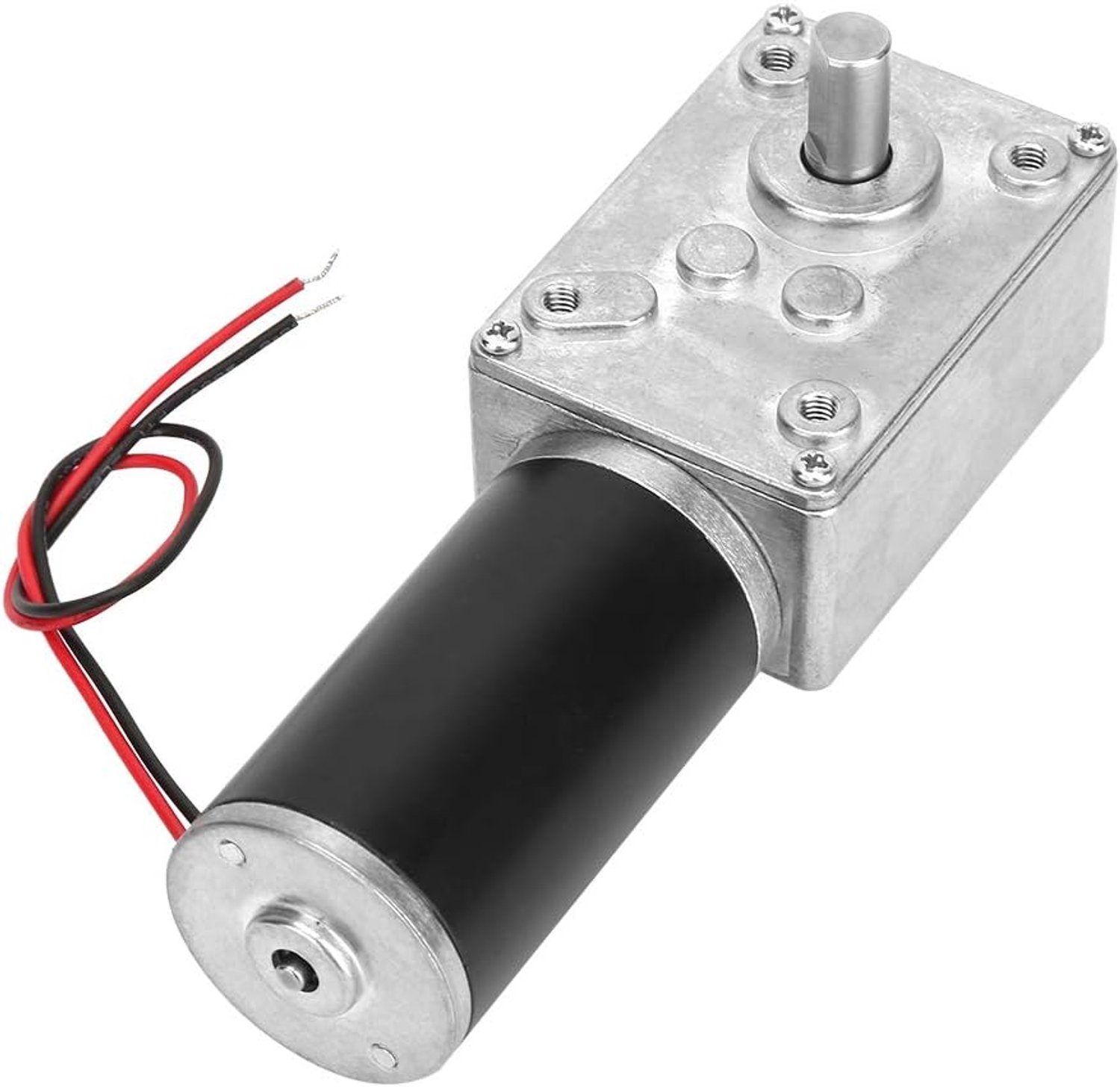 Wormgear Motor 24V 20RPM - Reversibel - 8mm As - Ideaal voor gordijnmachines - ShopVlot