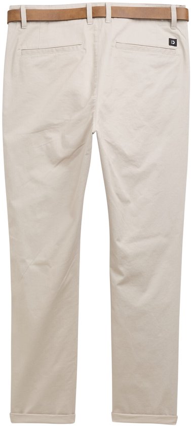 Tom Tailor Denim - Slim-fit chino met riem - Maat 28/34 - cloud grey