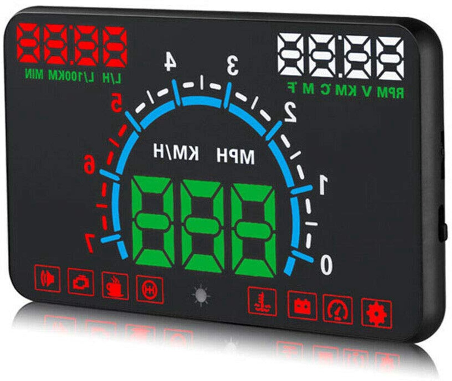 Car HUD 5.8 inch OBD2 OBD2 Car Dashboard Meter Speed Warning - ShopVlot