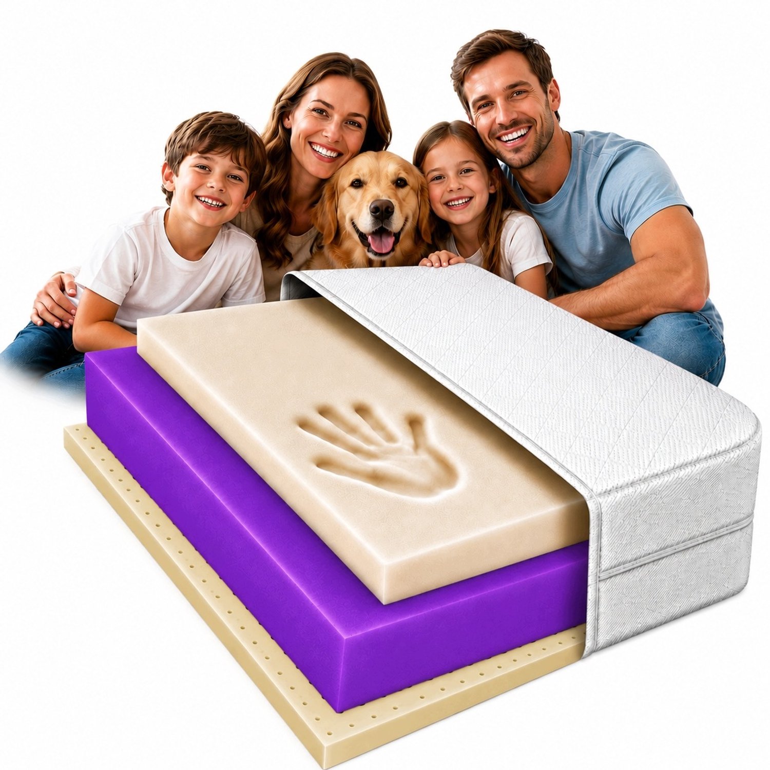 MATERACE Z GÓR Matras 100x180cm: Visco, Latex, 11cm dik, Medium Hard H3/H4