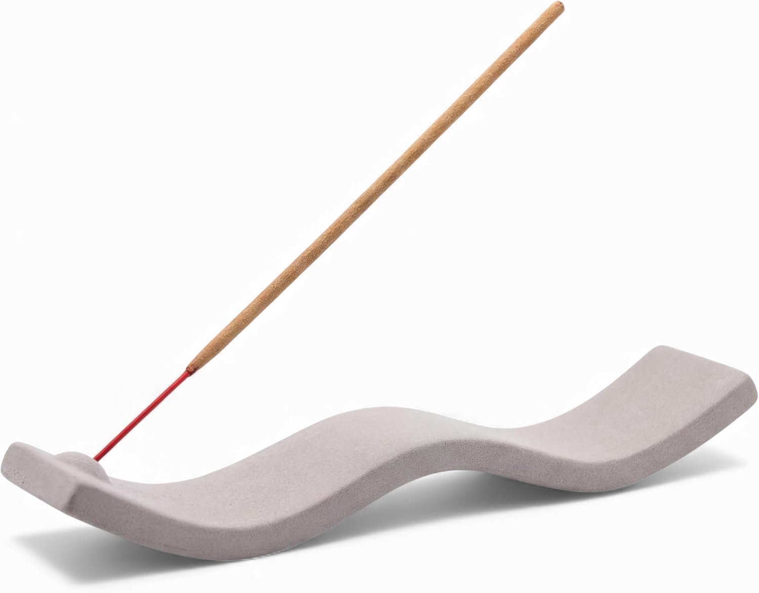Keramische golf wierookhouder voor sticks met asvanger, wierookbrander voor meditatie yoga spa kamer decor perfecte - ShopVlot