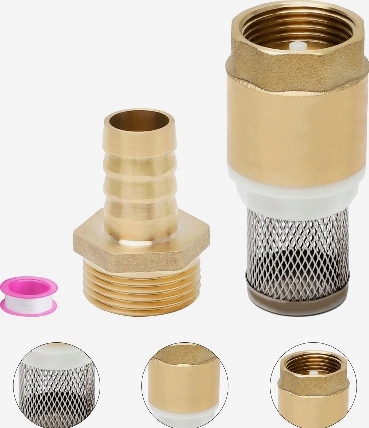 Merkloos Keerkoppeling Set 3/4" Slang 16mm met Filter en Afdichtband