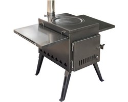 Portable Folding Camping Stove Windproof Wood Burning Stove, Compact Tent Heating Stove with Tubes Outdoor Backpacking - ShopVlot
