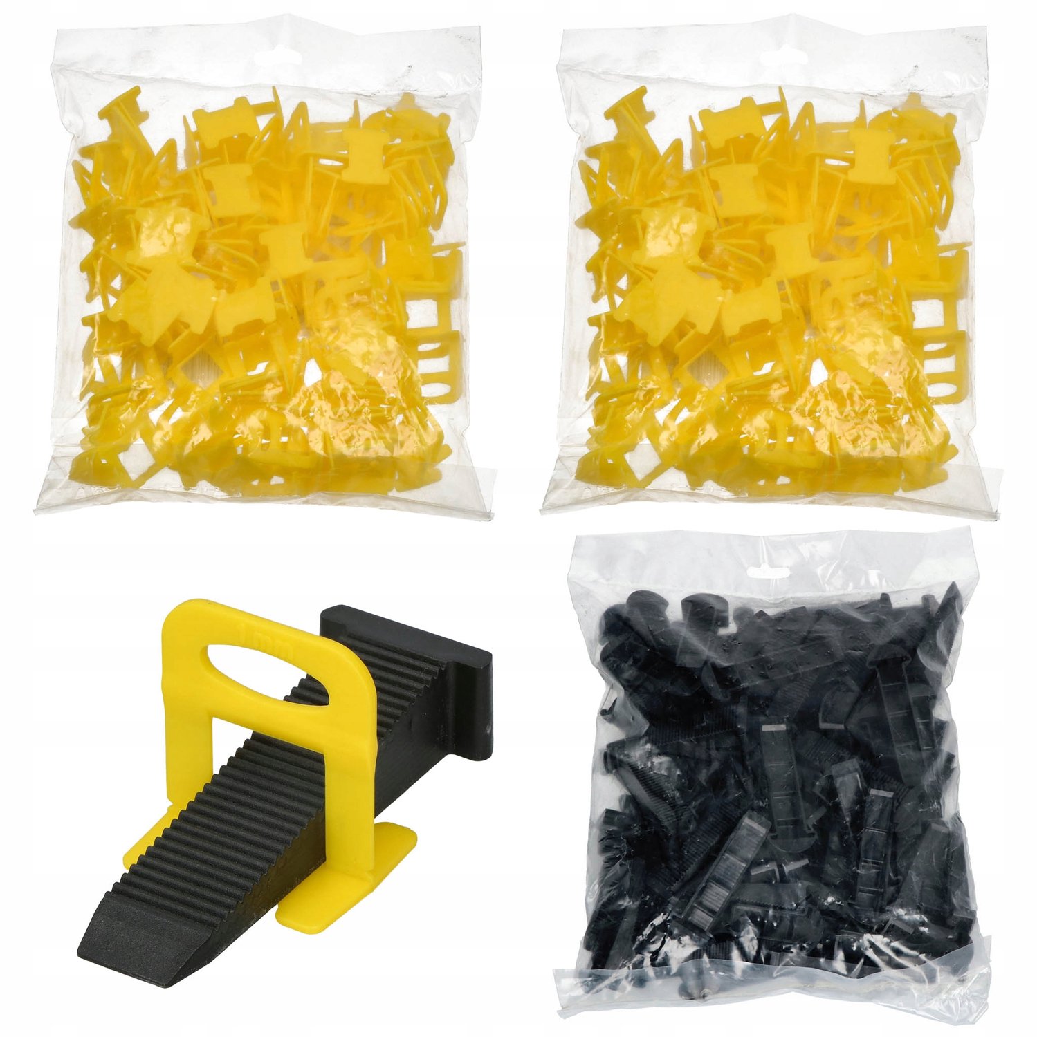 Groot Tegel Levelling Systeem: 200 Clips & 100 Wiggen (1mm)