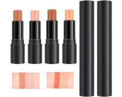 Contour Pen Set met 4 Kleuren - Concealer Stick, Bronzer en Highlighter voor Beginners en Gevorderden - Perfecte Make-up Kit voor een Stralende Look
