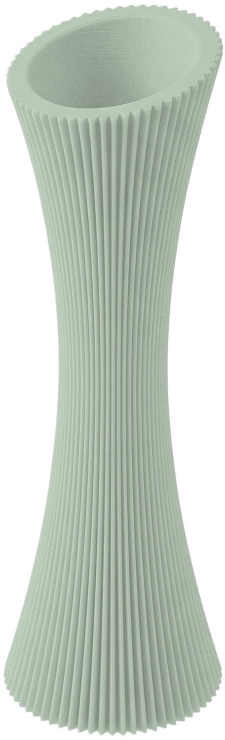 Layvo TALIN Vaasje - Salie - D8 x H25 cm - droogbloemen vaasje - moderne vaasje - gerecycled plastic