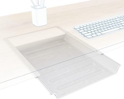 SnelShoppen - Under desk drawer, opberglade voor A4 documenten, kantoorbenodigdheden, metalen organiser in wit, 200 vellen, bureau en thuiswerkplek