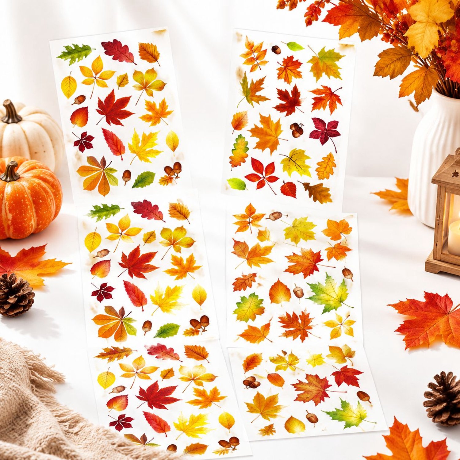 VHV Halloween Raamstickers - Raamfolie - Raamstickers bloemen - Statisch - Decoratieve Raamfolie - Inkijk werend - Privacyfolie - Voor glasstickers, woonkamer, slaapkamer, raamstickers，muurstickers voor thuisdecoratie - 20x30cm Multi